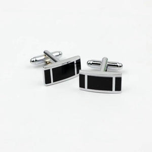 Vintage Metal Cufflinks Square Round Cuff-link Men Sleeve Button