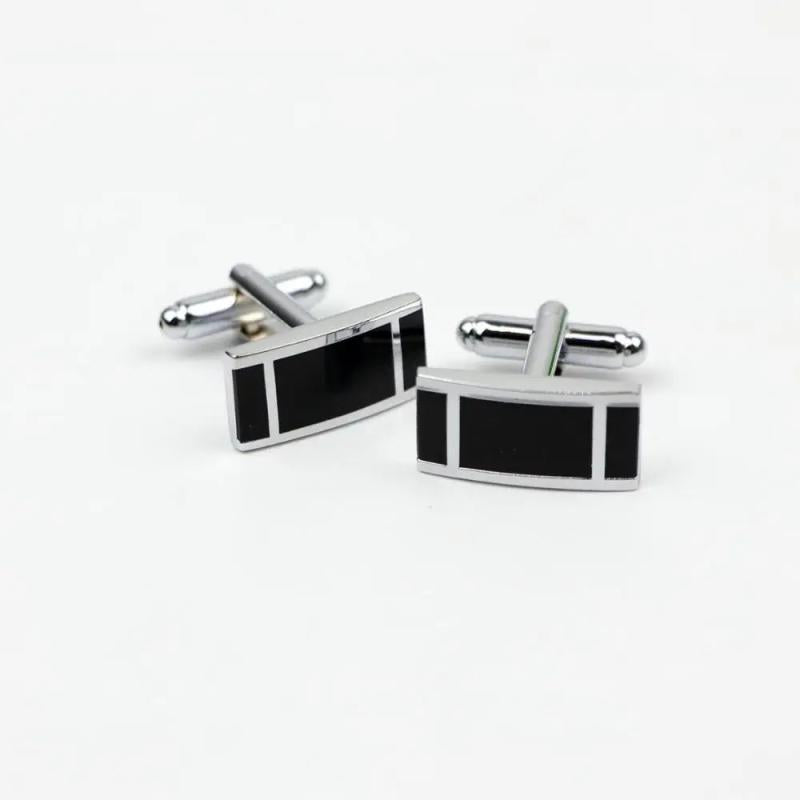 Vintage Metal Cufflinks Square Round Cuff-link Men Sleeve Button