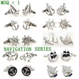 Anchor Sailing Cufflinks for Men Shirt