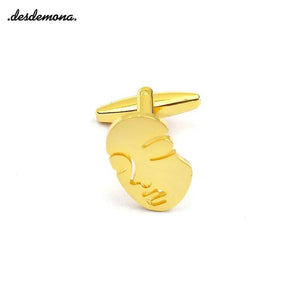 Personalized Mens Shirt Mask Cufflinks for Father Wedding Gift
