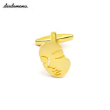 Personalized Mens Shirt Mask Cufflinks for Father Wedding Gift