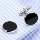 Bonito Stone Cufflinks Tie Clip 3Pcs Set Classic Clasp Necktie Tie Bar