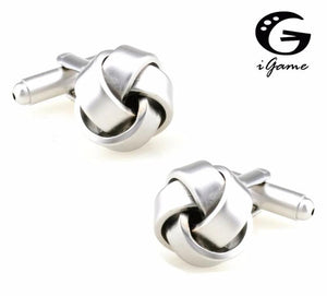 iGame Supply Metal Knot Cuff Links Brass Dull Polish