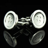 Round High Metal Cufflinks for Mens Shirt, Gemelos Abotoaduras Jewelry