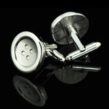 Round High Metal Cufflinks for Mens Shirt, Gemelos Abotoaduras Jewelry