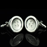 Round High Metal Cufflinks for Mens Shirt, Gemelos Abotoaduras Jewelry