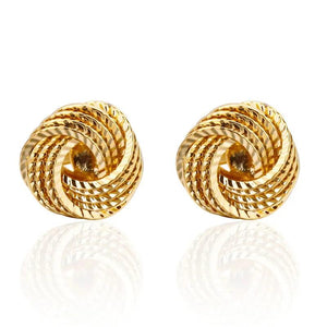 Golden Knot Cufflinks Buttons for Mens Wedding Business Shirt