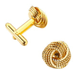Golden Knot Cufflinks Buttons for Mens Wedding Business Shirt