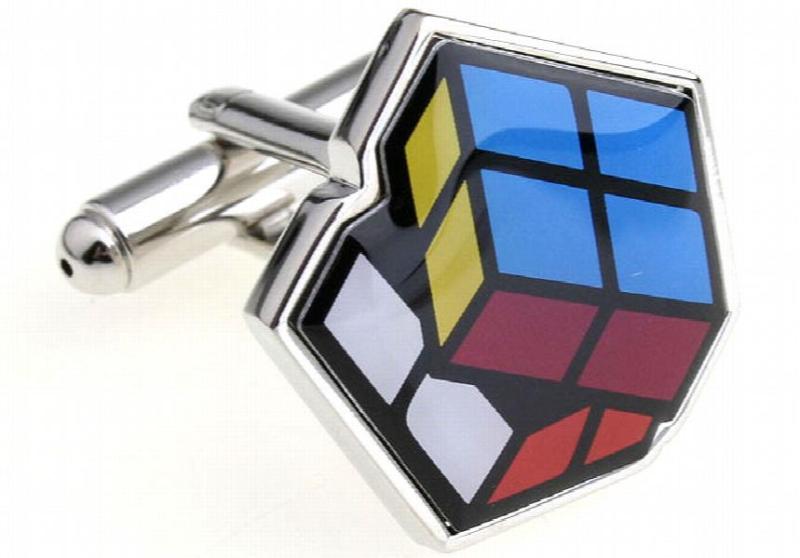 Multi-color Cube Copper Cuff Links Men Wholesale Retail
