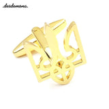 Custom Ukraine Tryzub Stainless Steel Cufflinks for Men