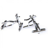 Silver Skiing Cufflinks Men Wholesale & Retail