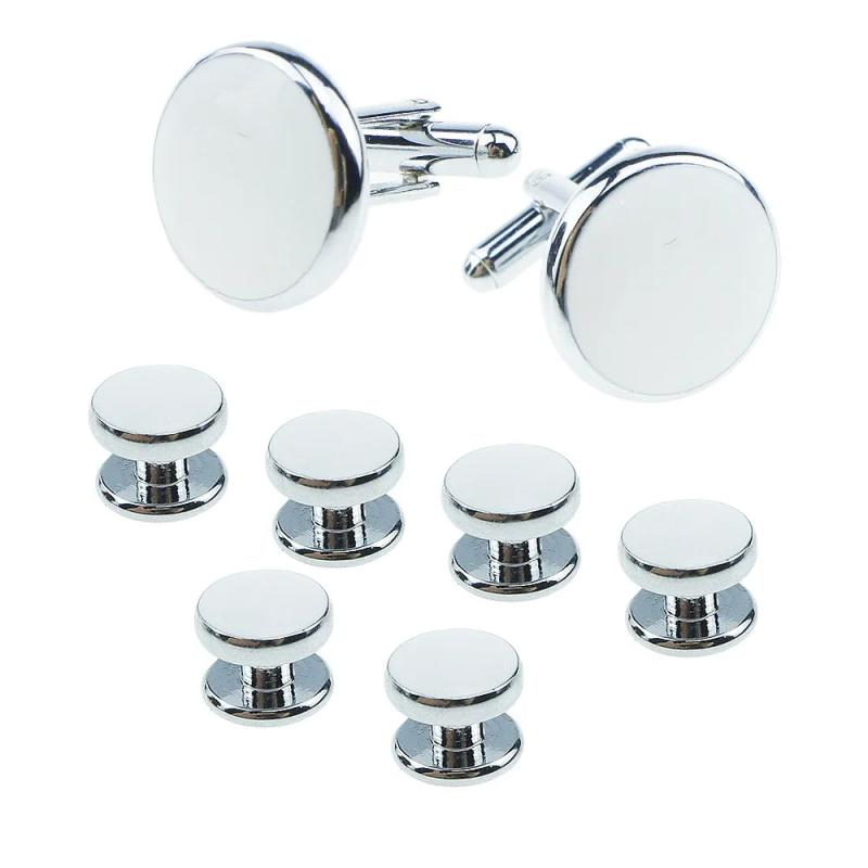 Sea Shell Copper Mens Cuff Link Studs Set French Style Cufflinks