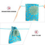 12 Pcs Chinese Style Embroidered Jewelry Pouches Gift Drawstring Bag