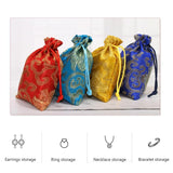 12 Pcs Chinese Style Embroidered Jewelry Pouches Gift Drawstring Bag