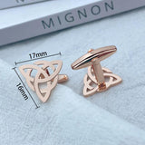Stainless Steel Triskele Triskelion Celtics Knot Symbol Cufflinks
