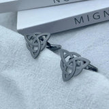 Stainless Steel Triskele Triskelion Celtics Knot Symbol Cufflinks