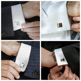 Copper Cufflinks & Tie Clips Set for Men's Wedding Guests