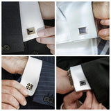 Copper Cufflinks & Tie Clips Set for Men's Wedding Guests