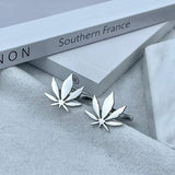 Maple Leaf Cufflinks French Suit Cufflink Stainless Steel Jewelry