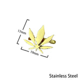 Maple Leaf Cufflinks French Suit Cufflink Stainless Steel Jewelry