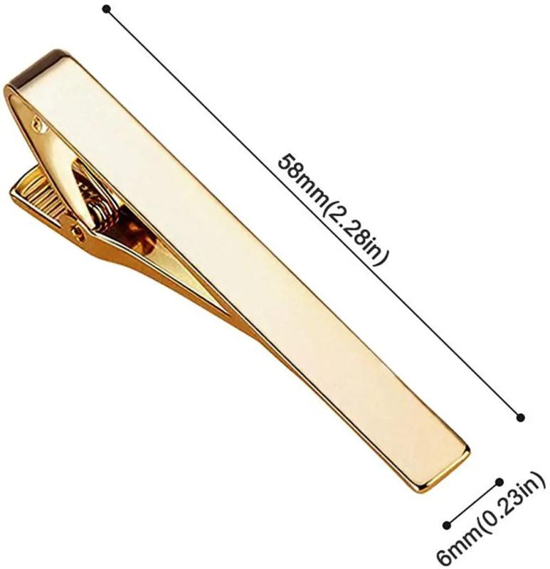 Gold&Black Plated Tie Bar for Men Button Accessory
