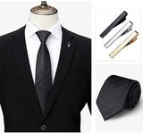 Gold&Black Plated Tie Bar for Men Button Accessory