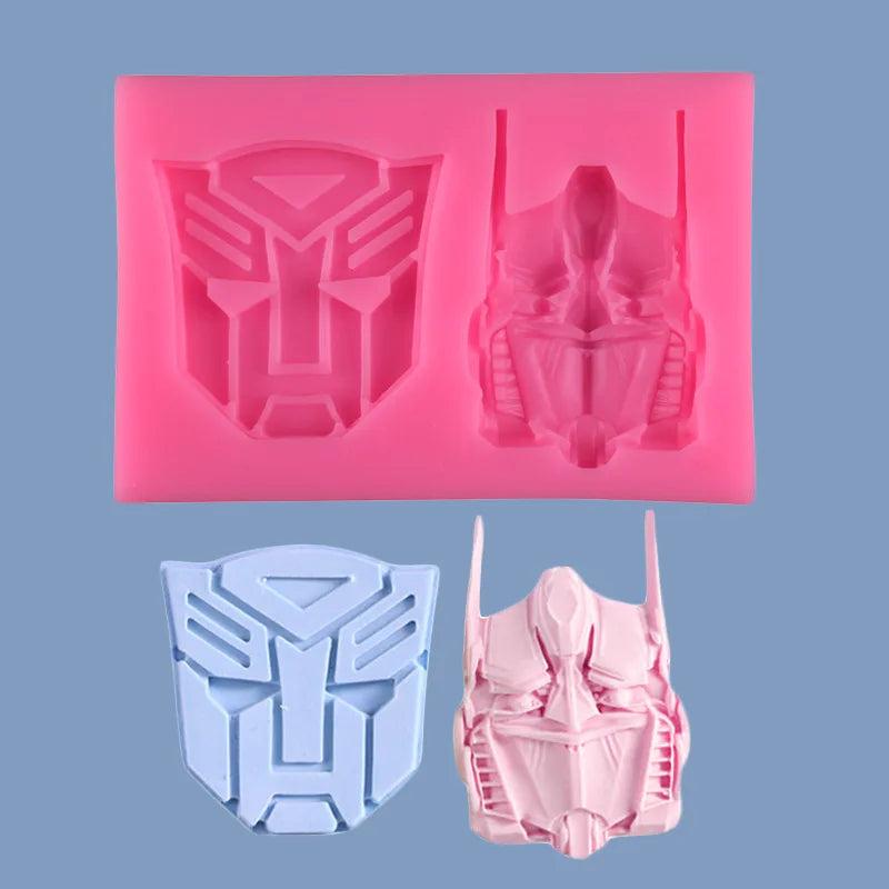 Transformer Robot Silicone Mold for DIY Cake Decoration