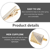 Crystal Cufflink & Tie Clip Set for Men Business Shirts
