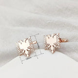 Albanian Eagle Cufflinks Stainless Steel Men's Suit Shirt Ornaments