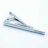 Silver Plated Men's Clip on Ties French Tuxedo Accessory