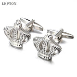 Classic Crown Cufflinks Lepton Metal Cuff links For Mens Shirt Cuff