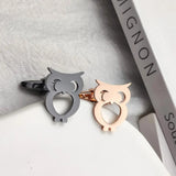 Stainless Steel Owl Cufflinks for Men