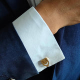 Ghost Face Mask Cuff Links Silver Stainless Steel Jewelry Wedding