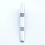 Silver Plated Classic Men's Tie Bar Rhodium Plain Clip Clip Set