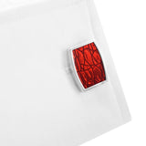 NVT Red Enamel Cufflinks For Mens High Cuff Buttons