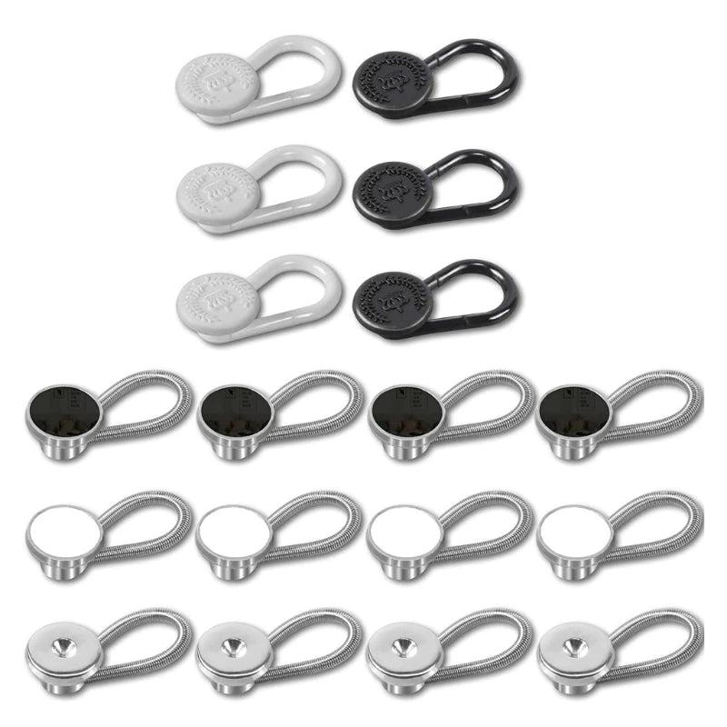 Adjustable Spring Button Collar for Jeans, Elastic Extension Buckle