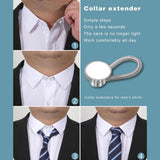 Adjustable Spring Button Collar for Jeans, Elastic Extension Buckle