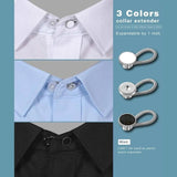 Adjustable Spring Button Collar for Jeans, Elastic Extension Buckle