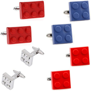 Toy Block Cufflinks Men Building Cuff Links