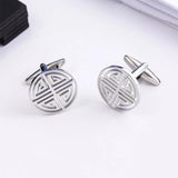 Men's Stainless Steel Floral Cufflinks