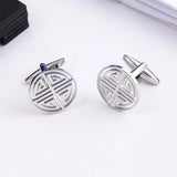 Men's Stainless Steel Floral Cufflinks