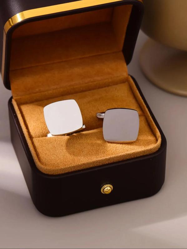 Stainless Steel Cufflinks for Men Shirt Suit Accessories