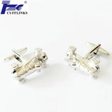 Silver Sports Car Cufflink Cuff Link 2 Pairs