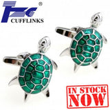 Green Turtle Tortoise Cufflink Cuff Link 2 Pairs