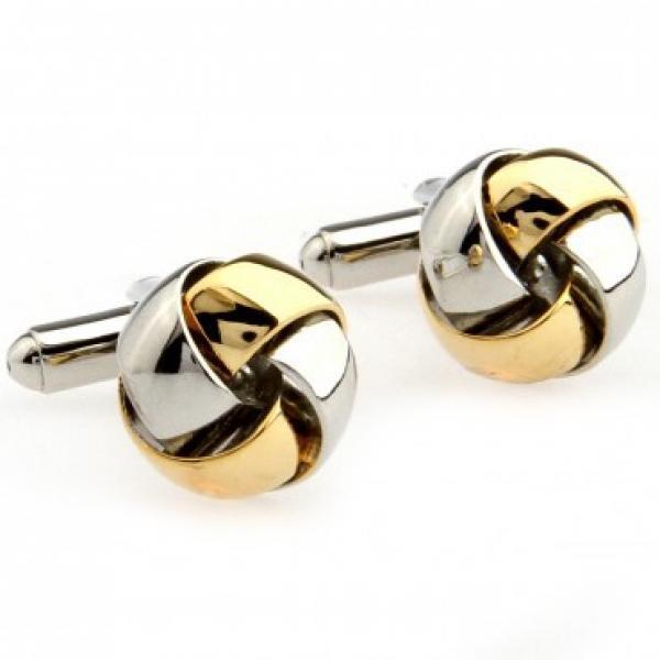 Navy Blue Knots Cufflink Set