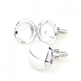 Photo Frame Cufflink Heart Circle Cuff Link Set