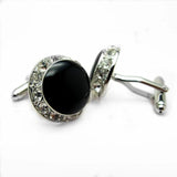 Enamel Men's Cuff Links Silver Plated