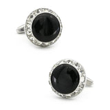 Enamel Men's Cuff Links Silver Plated