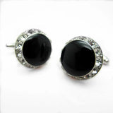 Enamel Men's Cuff Links Silver Plated