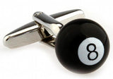 Men's Pool Eight Ball Cufflinks Brass Material Snooker Cuff Links